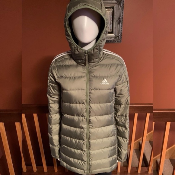 Adidas Essentials Light Down Hooded Parka - Picture 4 of 15